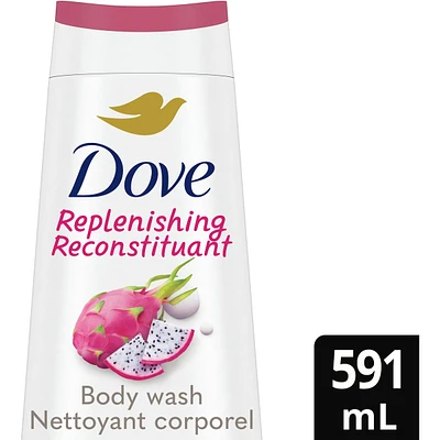 Dove  Body Wash for Healthy Looking Skin, Replenishing Dragon Fruit & Coconut Cream, with 24hr Renewing MicroMoisture, 591 ml