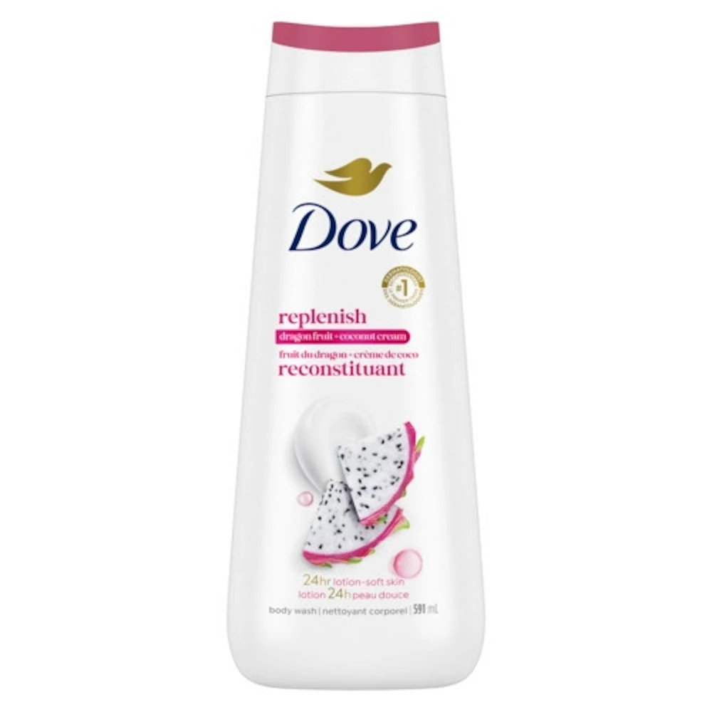 Dove  Body Wash for Healthy Looking Skin, Replenishing Dragon Fruit & Coconut Cream, with 24hr Renewing MicroMoisture, 591 ml