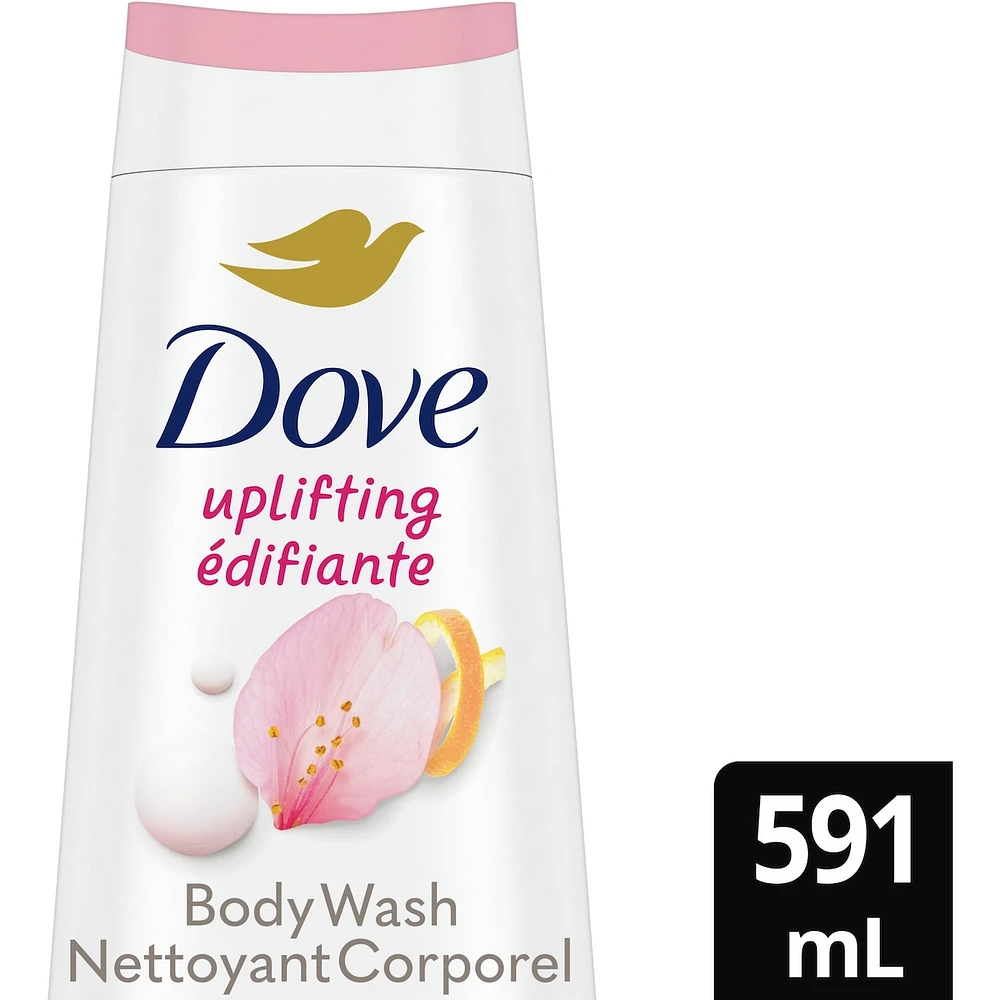 Dove Body Wash for Hydrated, Healthy Looking Skin, Uplifting Sakura Blossom & Yuzu, with 24hr Renewing MicroMoisture, 591 ml