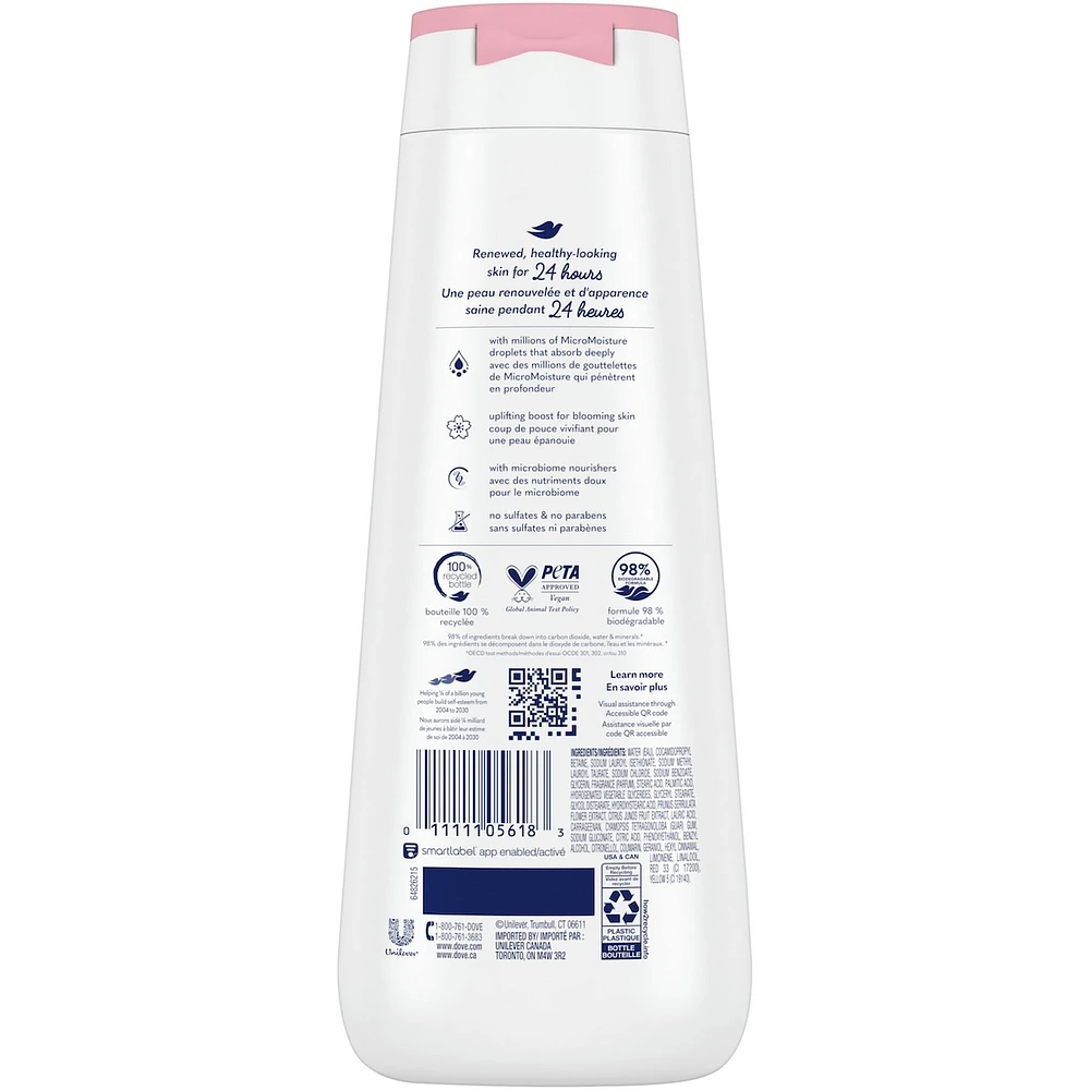 Dove  Body Wash for Hydrated, Healthy Looking Skin, Uplifting Sakura Blossom & Yuzu, with 24hr Renewing MicroMoisture, 591 ml