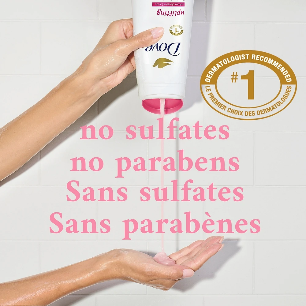 Dove  Body Wash for Hydrated, Healthy Looking Skin, Uplifting Sakura Blossom & Yuzu, with 24hr Renewing MicroMoisture, 591 ml