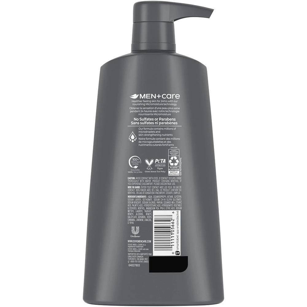 Dove Men+Care Re-energizing Active + Fresh 3N1 Body, Hair and Face Wash with 24-Hour Nourishing Micromoisture Technology Body Wash for Men   710 ml