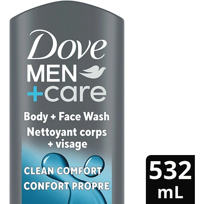 Dove Men+Care Hydrating Clean Comfort Body and Face Wash for Men with 24-Hour Nourishing Micromoisture Technology   532 ml