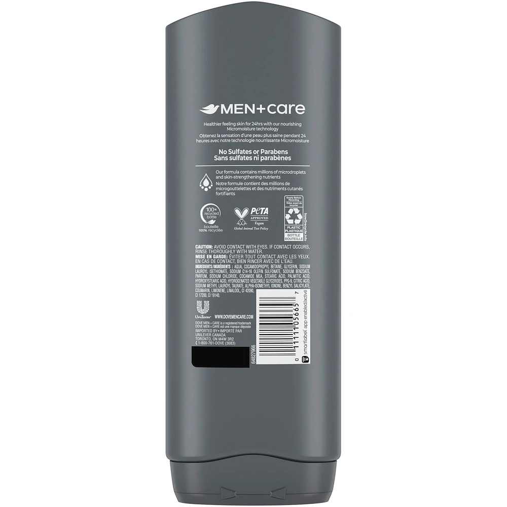 Dove Men+Care Hydrating Clean Comfort Body and Face Wash for Men with 24-Hour Nourishing Micromoisture Technology   532 ml