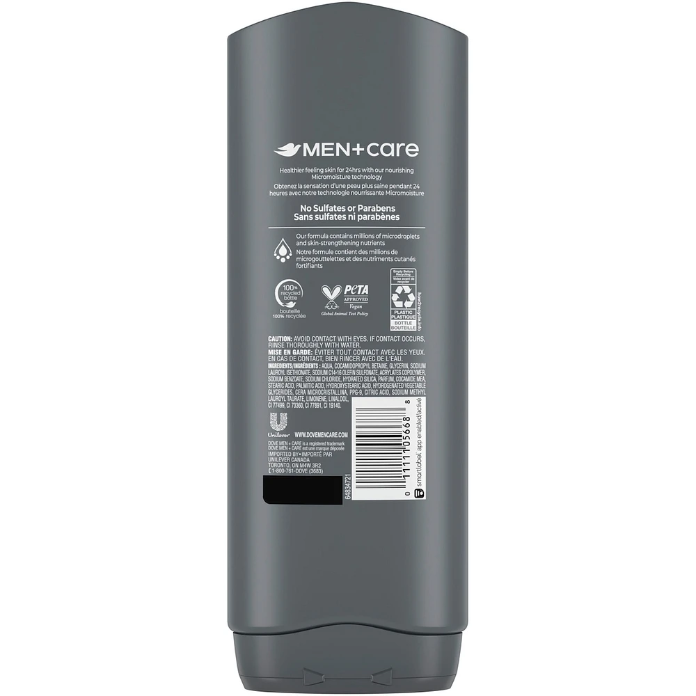 Dove Men+Care Exfoliating Deep Clean Body and Face Wash for Men,  with 24-Hour Nourishing Micromoisture Technology Body Wash,   532 ml
