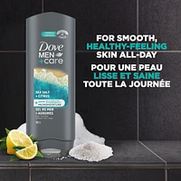 Dove Men+Care  Body and Face Wash for Men, Exfoliating Sea Salt + Citrus with 24-Hour Nourishing Micromoisture Technology, 532 ml