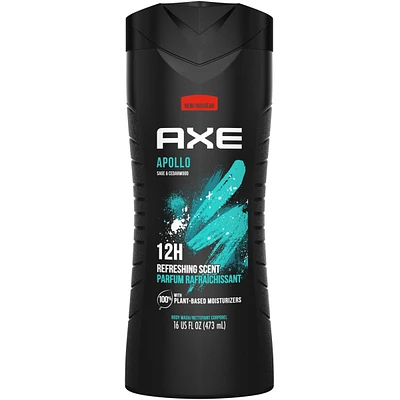 Body Wash for Long-Lasting Freshness Apollo Sage & Cedarwood Scent Men's Moisturizing Shower Gel with 100% Plant-Based Moisturizers