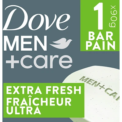 Dove Men+Care Refreshing Extra Fresh Bar Soap Formulated for Men's Skin 3-N-1 Hand & Body + Face + Shave Bar Soap with ¼ Moisturizing Cream