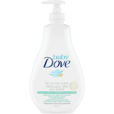 Baby Dove Wash for moisturised skin, eczema prone skin Sensitive Moisture fragrance free 591 ml