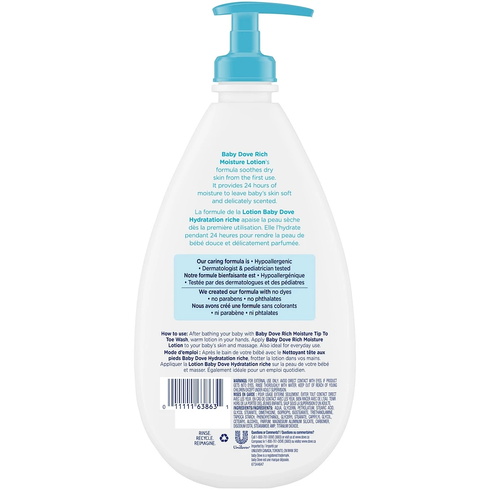 Baby Dove Lotion Moisturizer Rich Moisture 591ml