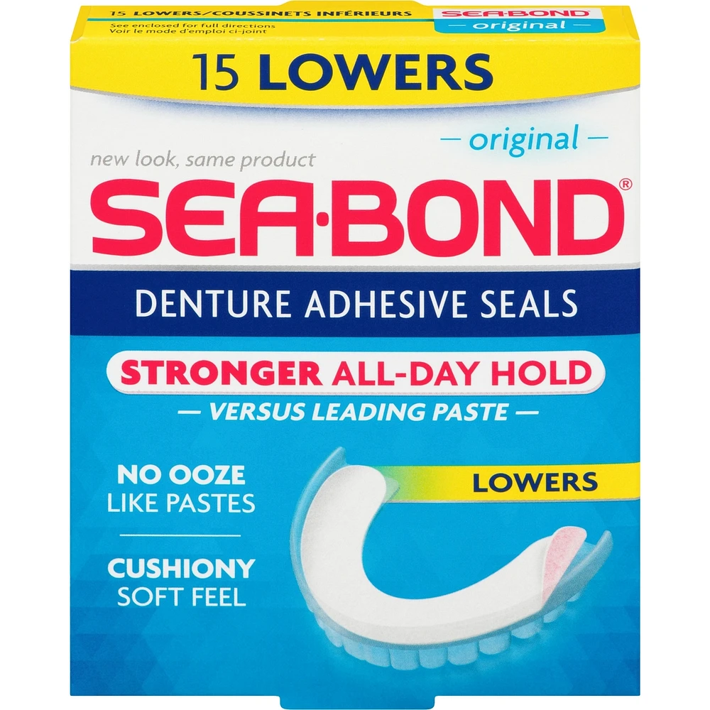 SEA BOND Denture Adhesive Seals Lower