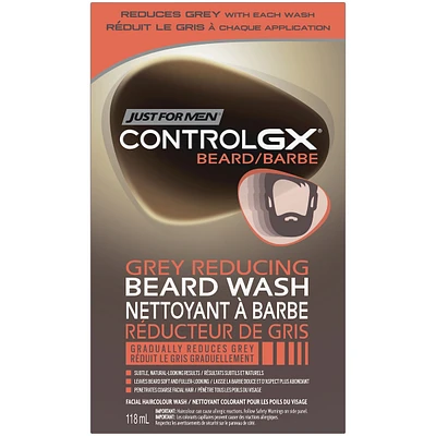 Just For Men Control GX Grey Reducing Beard Wash, Gradually Colors Mustache and Beard