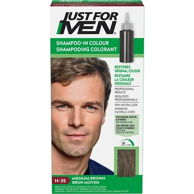 Just for Men Shampoo-In Color, Hair Coloring - Light Brown, H-25
