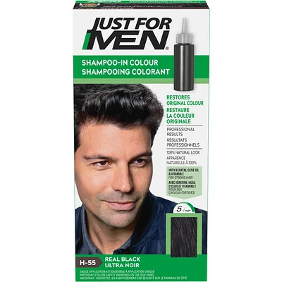 Just for Men Shampoo-In Color, Hair Coloring - Darkest Brown-Black, H-50A