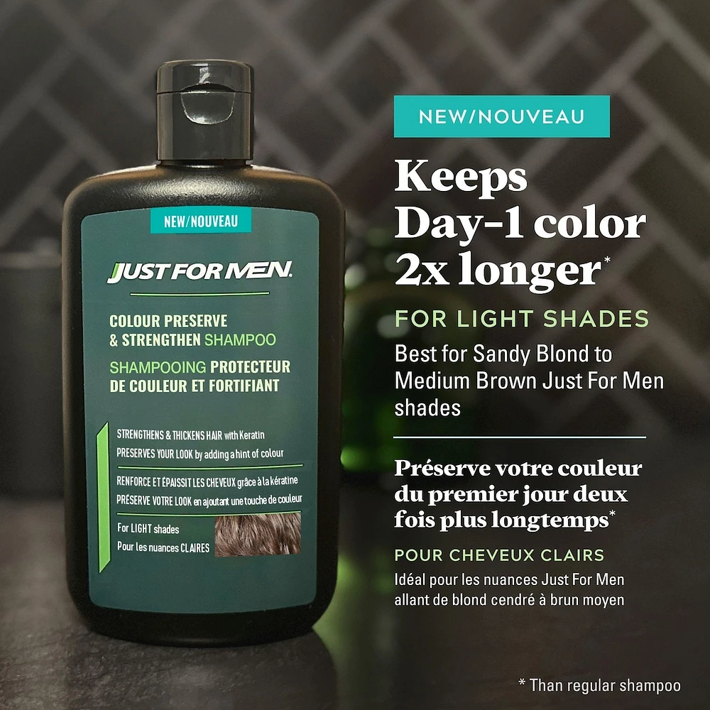 Just for Men Colour Preserve and Strengthen Shampoo for Light Shades