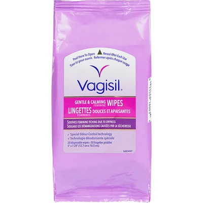 Vagisil® Gentle & Calming Feminine Wipes (Pouch)