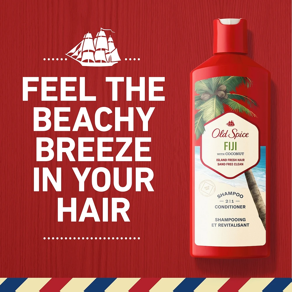 Old Spice Fiji 2in1 Shampoo and Conditioner for Men, 13.5 fl oz
