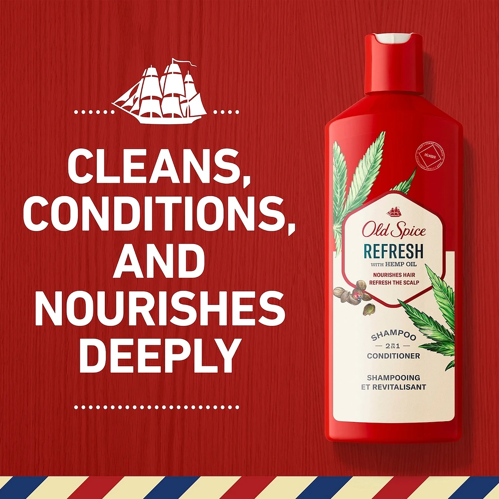 Old Spice Refresh 2in1 Shampoo and Conditioner for Men, 400 mL
