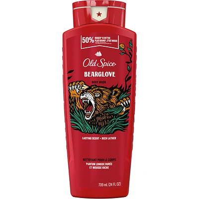 Old Spice Body Wash for Men, Bearglove, Long Lasting Lather