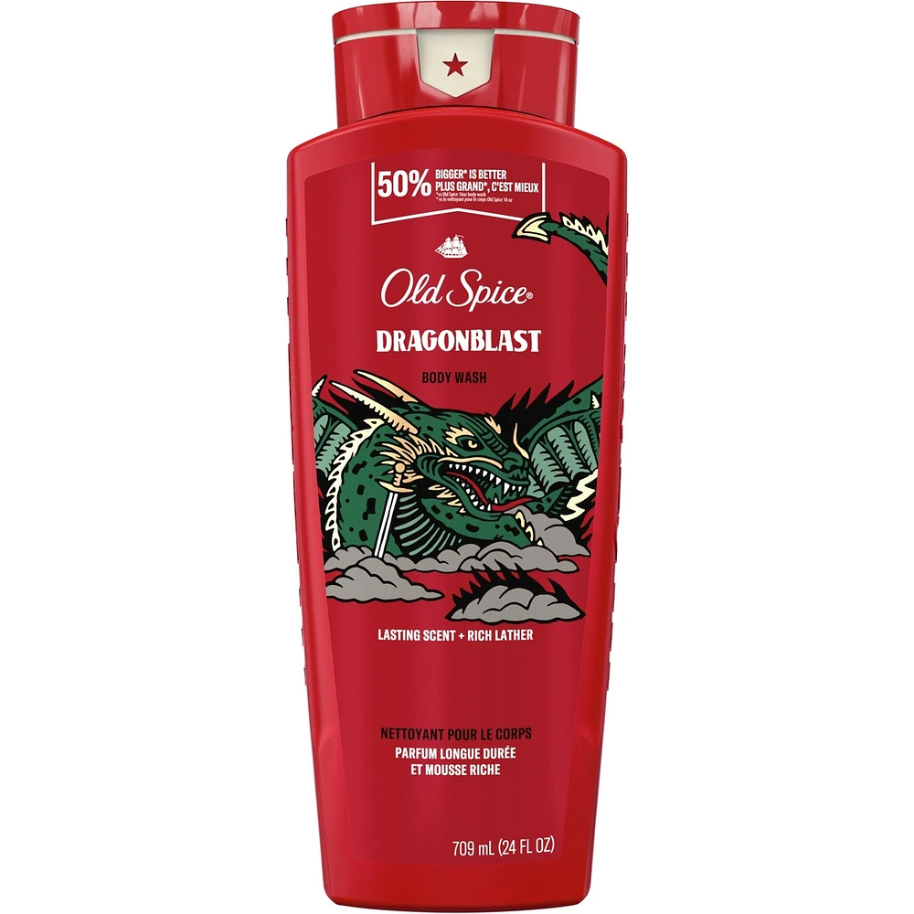 Old Spice Body Wash for Men, Dragonblast, Long Lasting Lather