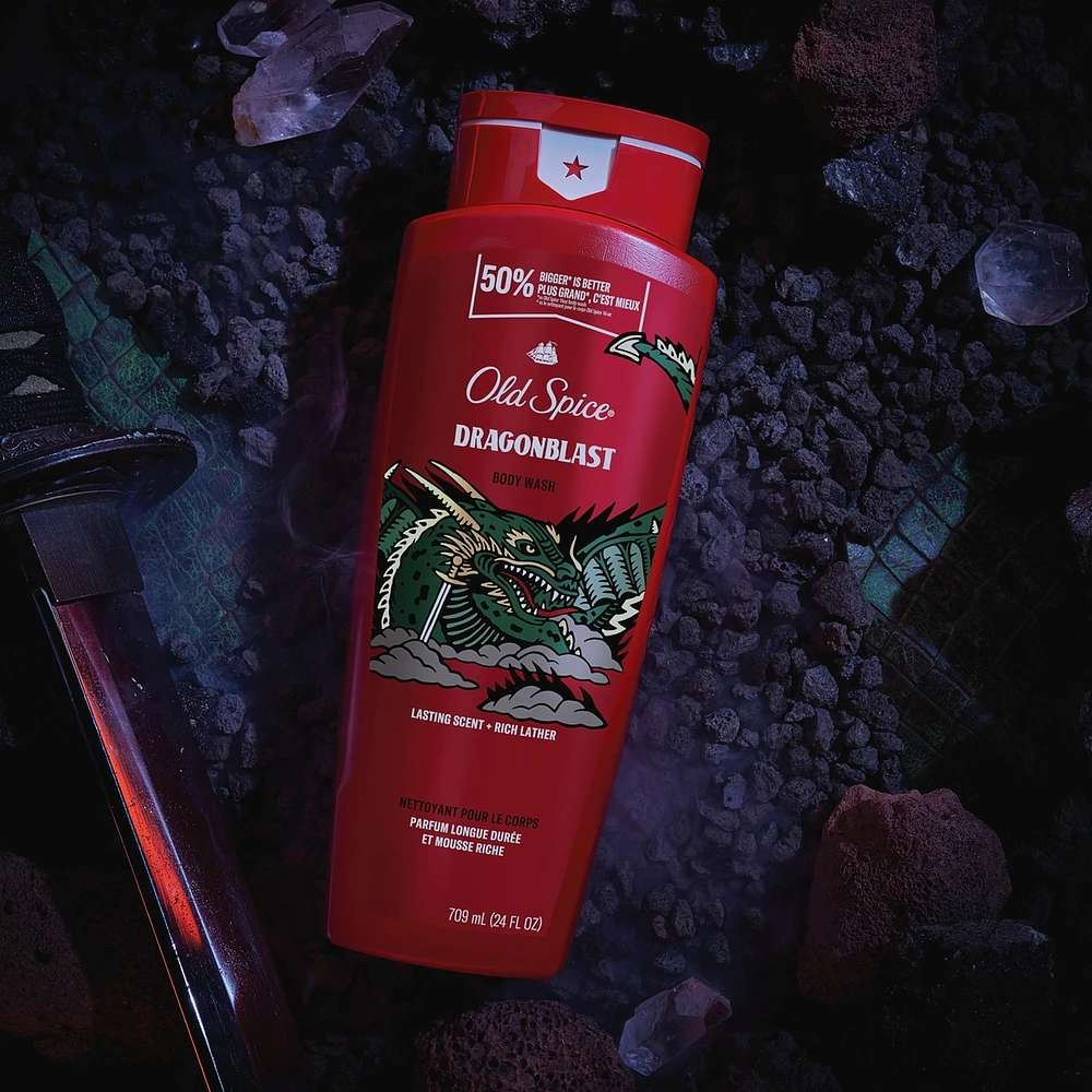 Old Spice Body Wash for Men, Dragonblast, Long Lasting Lather