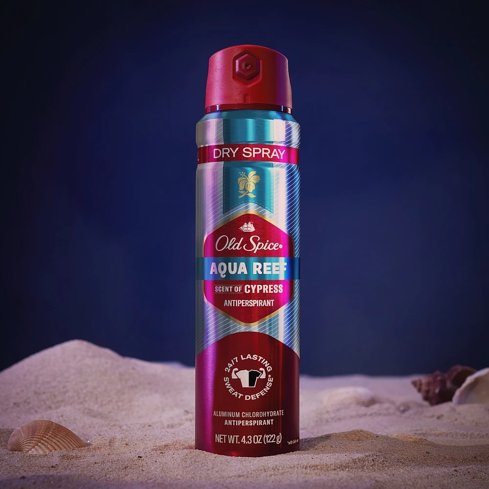 Old Spice Men's Antipespirant & Deodorant Dry Spray Aqua Reef