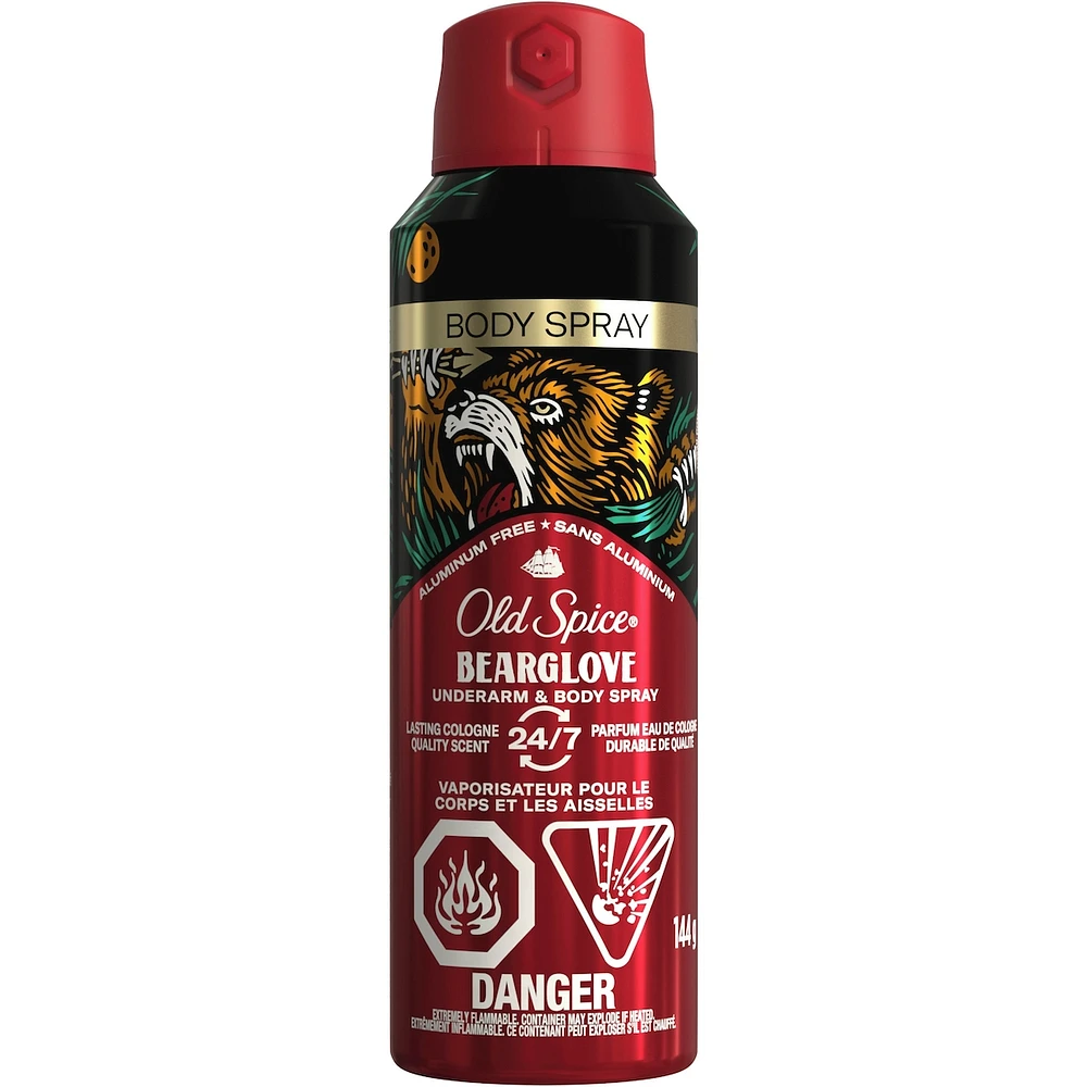 Aluminum Free Body Spray for Men, Bearglove