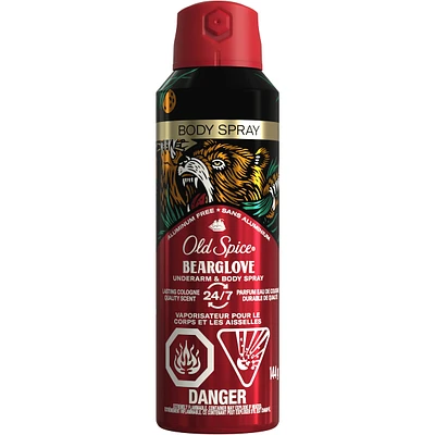 Aluminum Free Body Spray for Men, Bearglove