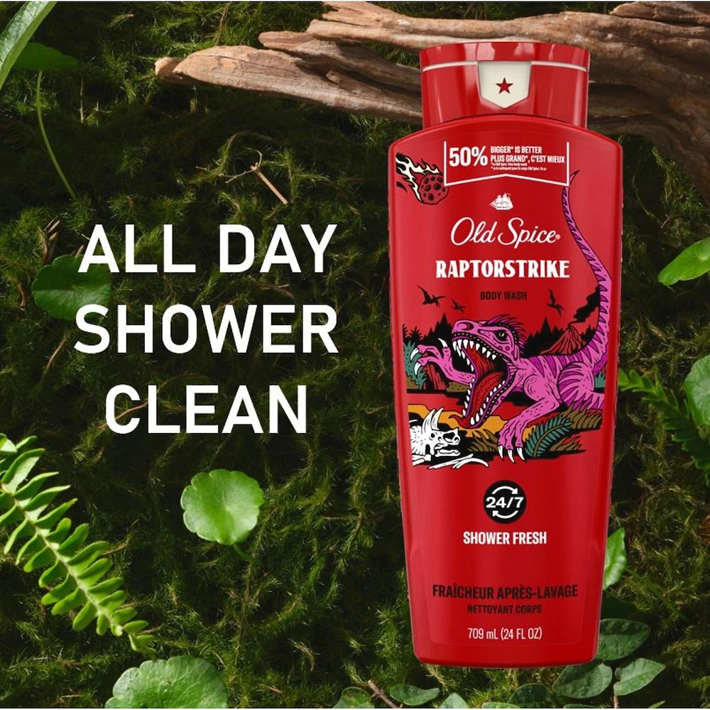 Body Wash for Men, Raptorstrike, Long Lasting Lather