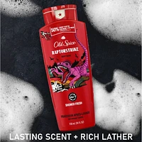 Body Wash for Men, Raptorstrike, Long Lasting Lather