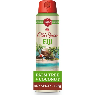 Antiperspirant Deodorant Spray for Men Fiji with Palm Tree, 24/7 Lasting Freshness and Sweat Protection