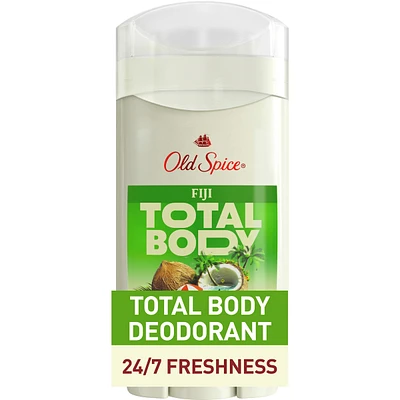 Whole Body Deodorant Stick, Aluminum Free Total Body Deodorant, Fiji Scent, 24/7 Freshness From Pits to Toes and Down Below // Dermatologist Tested