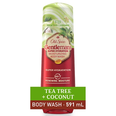 Super Hydration Men's Body Wash, Fiji with Palm Tree + Coconut, 24/7 Renewing Moisture