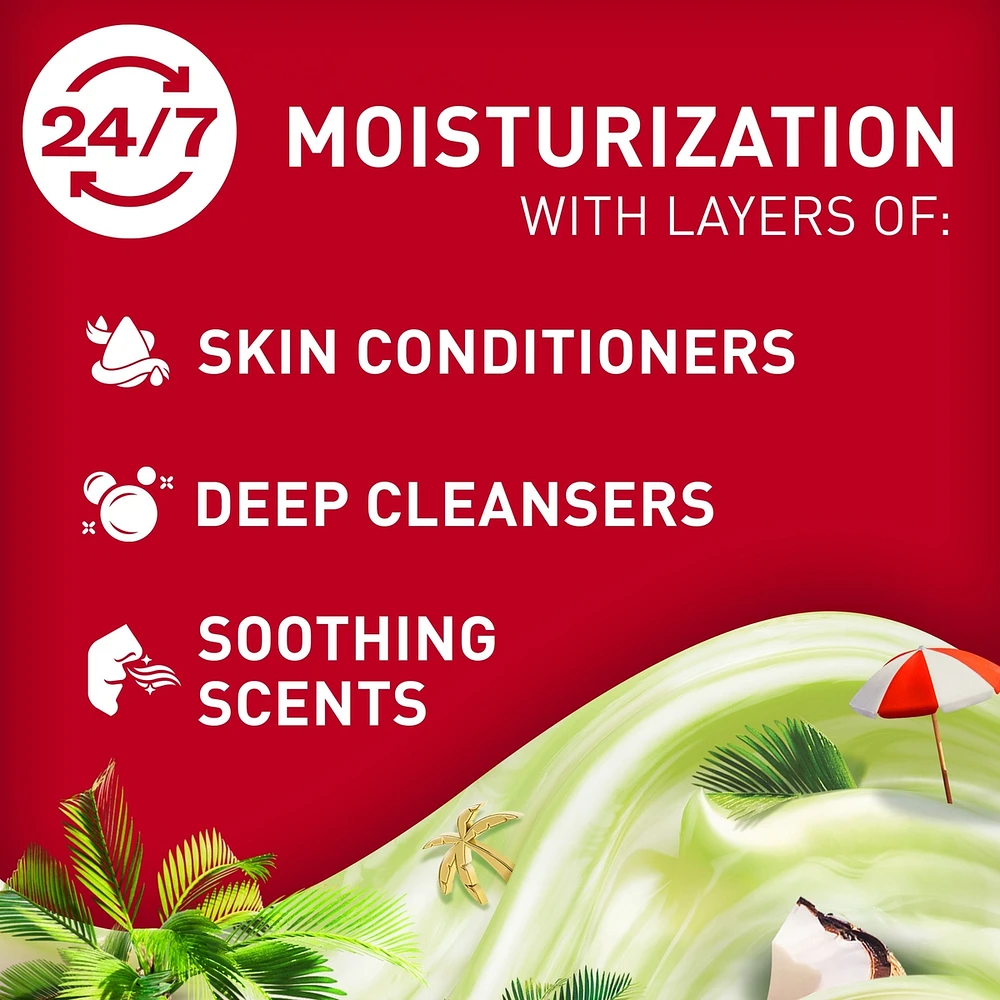 Super Hydration Men's Body Wash, Fiji with Palm Tree + Coconut, 24/7 Renewing Moisture