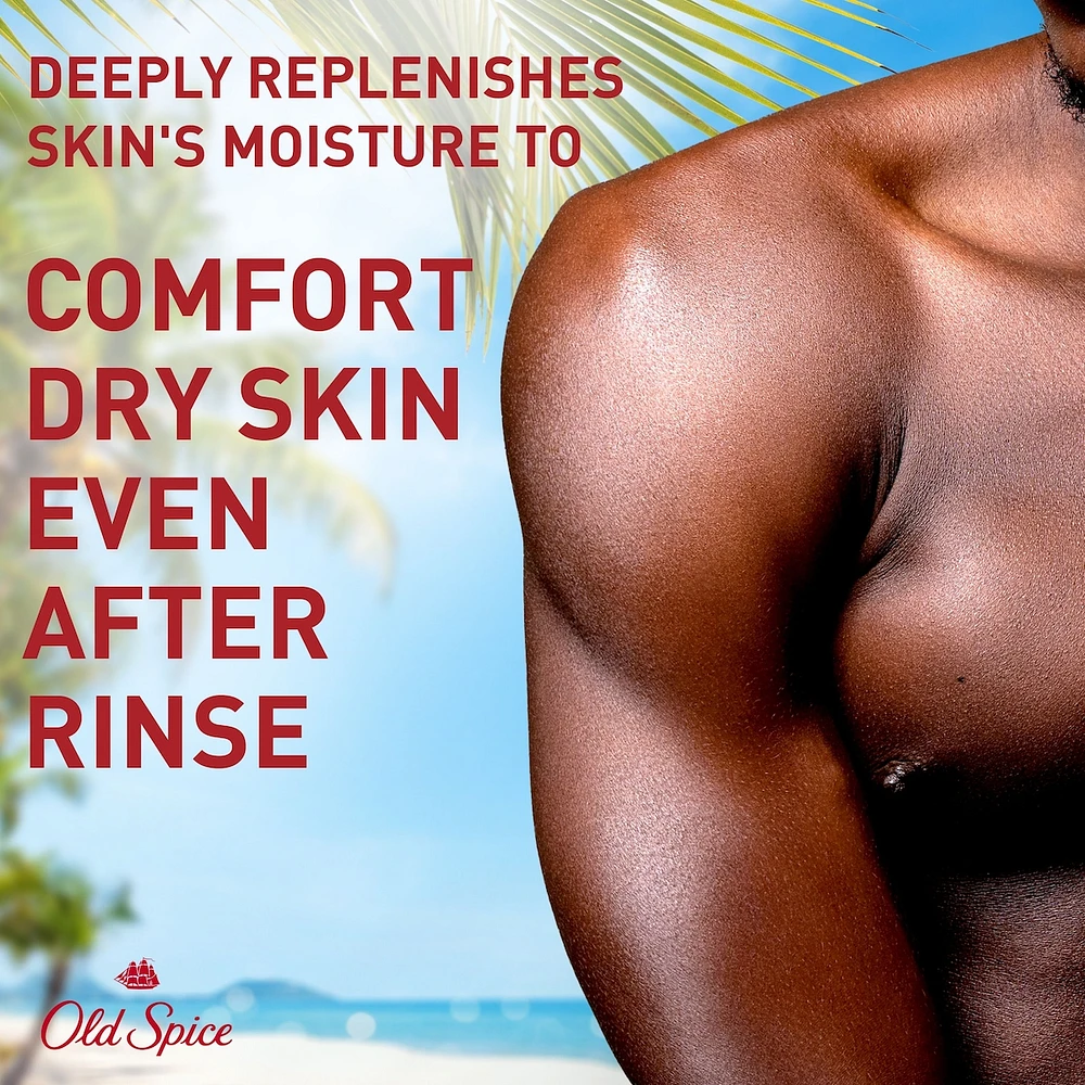 Super Hydration Men's Body Wash, Fiji with Palm Tree + Coconut, 24/7 Renewing Moisture