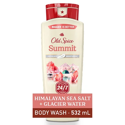 Men's Body Wash for Men, Summit Scent, 24/7 Shower Fresh, Exfoliation + Moisturization