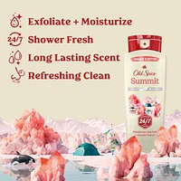 Men's Body Wash for Men, Summit Scent, 24/7 Shower Fresh, Exfoliation + Moisturization