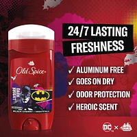 Aluminum Free Deodorant for Men, 24/7 Freshness, Long Lasting Odor Protection, Smell Like a Hero, Batman, Black Cherry and Nightfall Scent