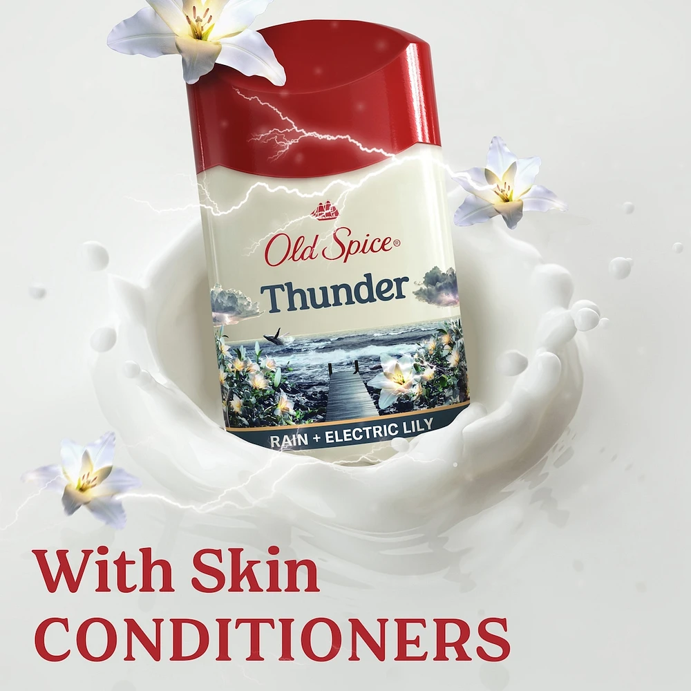 Antisudorifique et désodorisant pour hommes, parfum Tonnerre, fraîcheur et protection contre la transpiration durables 24heures sur 24, 7jours sur 7, 73g