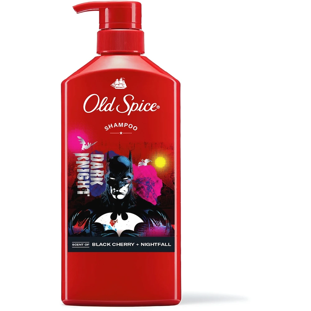 Shampoo x Batman, The Dark Knight, DC Comics Collaboration, Healthier, Fuller, More Moisturized Looking Hair, Black Cherry + Nightfall Scent