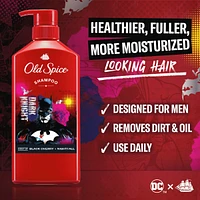 Shampoo x Batman, The Dark Knight, DC Comics Collaboration, Healthier, Fuller, More Moisturized Looking Hair, Black Cherry + Nightfall Scent