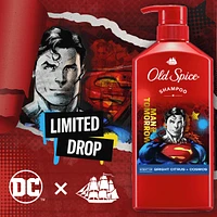Shampoo x Superman, Man of Tomorrow, DC Comics Collaboration, Healthier, Fuller, More Moisturized Looking Hair, Bright Citrus + Cosmos Scent