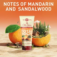Whole Body Deodorant Lotion, Aluminum Free Total Body Deodorant, Mandarin + Sandalwood Scent, Absorbs Sweat //24/7 Freshness From Pits to Toes and Down Below