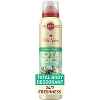 Whole Body Deodorant for Men, Total Body Deodorant, Aloe + Rain, Aluminum Free Spray for 24/7 Freshness