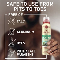 Whole Body Deodorant for Men, Total Body Deodorant, Aloe + Rain, Aluminum Free Spray for 24/7 Freshness