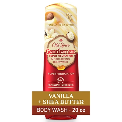 Super Hydration Men's Body Wash, Vanilla + Shea, 24/7 Renewing Moisture