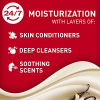 Super Hydration Men's Body Wash, Vanilla + Shea, 24/7 Renewing Moisture