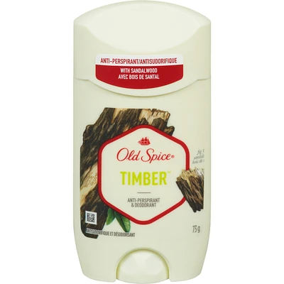 Old Spice Invisible Solid Antiperspirant Deodorant for Men, Timber With Sandalwood Scent Inspired by Nature, 73 grams each