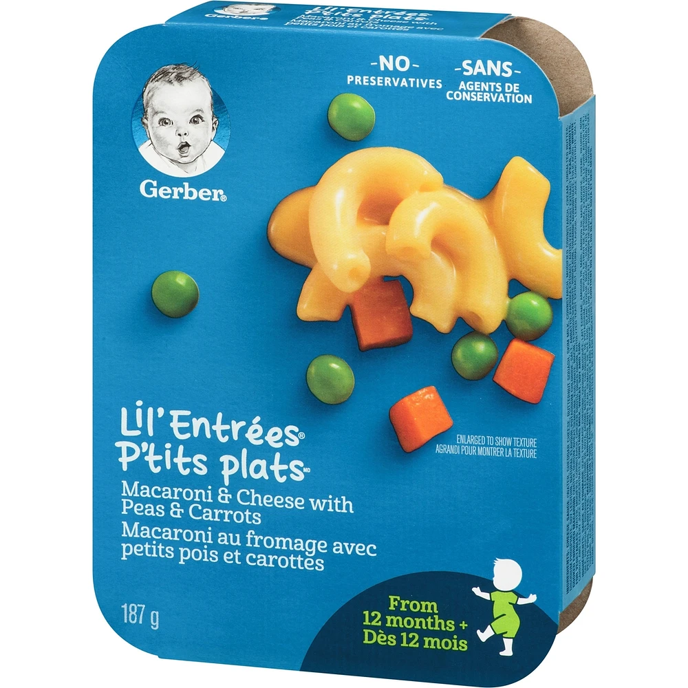 LIL'ENTRÉES Macaroni & Cheese with Peas & Carrots Baby Food