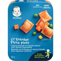 GERBER LIL'ENTRÉES Cheese Ravioli in Tomato Sauce & Vegetables
